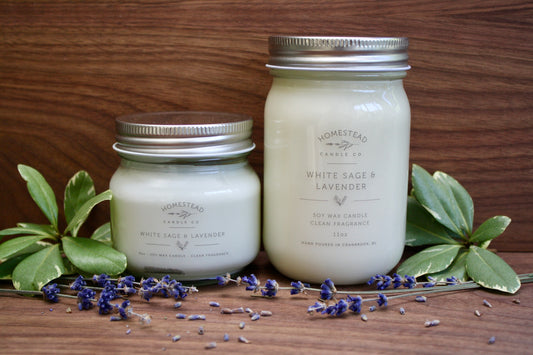 White Sage and Lavender Candle