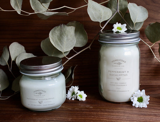 Peppermint and Eucalyptus Candle